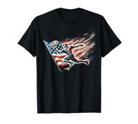 Disco Golf Player Bandera Americana Disco Golf Camiseta