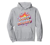 Disco Inferno: Fiesta de Baile Retro Fiebre Arte Gráfico Sudadera con Capucha, Unisex para Adultos, Gris Jaspeado, L