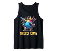 Disco King Costume 70s Dance Parties LED Disco Light Dabbing Camiseta sin Mangas