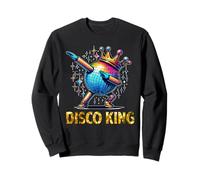 Disco King Costume 70s Dance Parties LED Disco Light Dabbing Sudadera