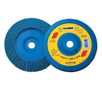 Disco laminar de circonio Ø115 MAURER grano 40 para acero inoxidable, metales