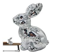 Disco Mirror Bunny - Disco Ball Glitter Rabbit, Bunny Ball Ornament, Festive Reflective Decoration | Sparkling Mirror Glass Rabbit For Party Wedding Easter Animal Decor, Home Club DJ Events, 1*Pc