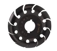 Disco moldeador de amoladora de 12 dientes de acero inoxidable para amoladoras angulares - Herramienta de tallado de madera y caucho para carpintería, esculpir, cepillar y grabar (Negra)