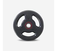 Disco musculación 10 kg de caucho de 28 mm Domyos 10 KG