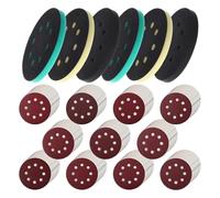 Disco para lijar | Discos para pulir de 13 cm con 8 orificios, de esponja, para lijadora pulida, amolar madera, metal, automoción, cartón yeso