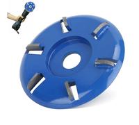 Disco para Tallar Madera, Amoladora de Tocones de 6 Dientes, Amoladora Angular de Acero de Tungsteno, Dientes de Amoladora de Tocones, Hoja de y Hoja Plana Opcional (9 Cm de