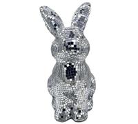 Disco Party Ball - Festive Glitter Decorative Rabbit Easter Decor, Reflective Mirror Ball - Charming Bunny Design For Weddings & Parties, Shatterproof Party Decoration