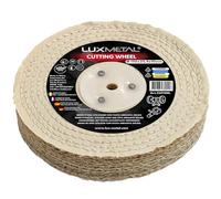 Disco Pulido Metales Sisal 150x25.4x10mm - Rueda Pre-pulido para Muela de Banco con casquillo para mandril cónico Ideal para pulir acero, latón, aluminio amoladora pulidora