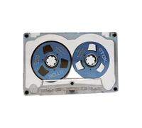 Disco virgen de 50 minutos, pequeño disco metálico abierto de doble cara, disco de casete virgen azul