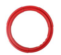 Disco Volador para Perros, Anillo Mordedor Interactivo y Resistente | Goma Alimentaria Roja, Masajea Encías y Favorece Ejercicio, Uso Interior y Adiestramiento