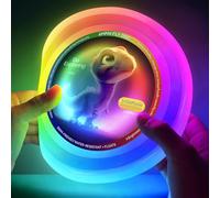 Disco Volante LED para niños, Silicona Suave, Apto para niños, IPX7, Impermeable y Flotante, 60 Leds RGB,Recargable, Ideal para Fiestas de Piscina, Juegos acuáticos, cumpleaños y Camping para niños