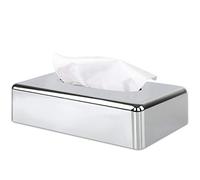 Discoball Soporte Rectangular para Caja de pañuelos para Espejo, dispensador de pañuelos de baño, Soporte Organizador de pañuelos para el hogar, la Oficina y el Coche (Plateado)