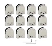 Discoball Soporte tipo abrazadera, de acero inoxidable 304, para vidrio, 12 piezas, para balaustrada de ventana, acero inoxidable, glass clamps 12x(8-10mm)