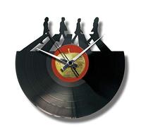 DISCOCLOCK - Reloj The Beatles en disco de vinilo 100% reciclado. Idea de regalo para todos los fanáticos. Reloj silencioso, fácil de colgar (esfera personalizable)