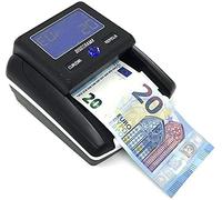DISCORAMA - Detector de dinero falso actualizable con USB para verificar billetes falsos europeos con fuente de alimentación y batería recargable para contar billetes
