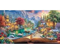Discord_kuangjingjing0805_un_Libro_Abierto_con_una_ilustración_de_cisnes_an Puzzle de 1000 Piezas de Papel Reciclado - Juego Extremadamente diFícil Actividad para casa para Adultos 38x26/1000pcs