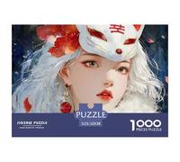 Discord_sinoshow_24085_White-Haired_Girl_with_Fox_Ears_and_a_Red_Crysta_a5f6e26c-dd2d-45db-92ce-6351e66ad243_2 1000 Piezas Rompecabezas Divertido Y Estimulante Juego De Rompecabezas, Juguetes Educati