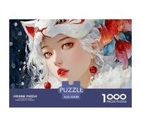 Discord_sinoshow_24085_White-Haired_Girl_with_Fox_Ears_and_Mask_Red_Ear_aa38a53f-7d9a-4f78-b9cf-43e3fddc704f_1 1000 Piezas Rompecabezas Divertido Y Estimulante Rompecabezas, Juguetes Educativos Único