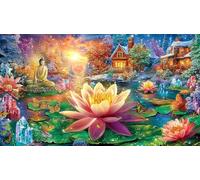 discordia_kuangjingjing0805_un_Buda_Sentado_en_la_Cima_de_una_Flor_de_Loto_con_b9F41a67 Puzzle de 1000 Piezas de Papel Reciclado - Juego edugatoivo & Relajación para Adultos en casa 38x26/1000pcs