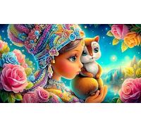 discordia_Virgen María Puzzle de 1000 Piezas de Papel Reciclado - Juego Extremadamente diFícil Actividad para casa para Adultos 38x52/1000pcs