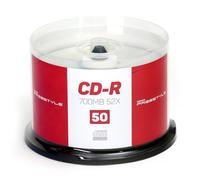 Discos CD-R 700MB 52X, Pack de 50 Unidades, Ideales para grabación de Datos, música y Almacenamiento de copias de Seguridad.