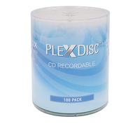 Discos CD-R PlexDisc 700 MB 52X con logotipo superior v rgenes - Paquete de 100 | CD grabables en grandes cantidades para grabar m sica, audio y