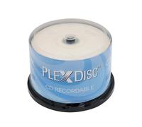 Discos CD-R v rgenes PlexDisc de 700 MB, 52X, con el logotipo de la marca, soportes grabables de alta calidad (paquete de 50), en formato FFP (ca