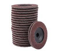 Discos de Aletas de 20 Piezas, 100 X 16mm Disco de Láminas de Grano 80 Discos de Aletas de Papel de Lija Muela Abrasiva, para Metal, Madera y Materiales de Cuero