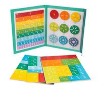 Discos de Aprendizaje de fracción de matemáticas - Herramientas de enseñanza Brillantes, para la Escuela, Modelo de cálculo Visual, Kit de Ejercicios para Estudiantes | Tablero de