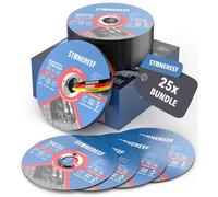 Discos de corte [125 x 1,0 x 22,23 mm] Discos flexibles extra finos reforzados (1 mm) - 125 mm para amoladora angular & Flex - Juego de 25 unidades para trabajar metales de precisión - Ideal para