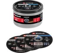Discos de corte de metal originales Einhell de 50 piezas y 115 mm de diámetro en lata (separación rápida, procesamiento de metal, corte fácil, certificado MPA, independiente de la marca
