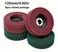 discos de de fibra de nylon de 125 mm con pestaña, diseñados para discos abrasivos no tejidos de 5 pulgadas utilizados en el rectificado rotatorio de metal y madera