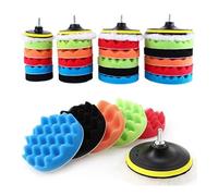 Discos de Esponja for pulir automóviles, Almohadillas de Lana, Juego de 8 Unidades, 3, 4, 5, 6 y 7 Pulgadas(4 Inch 8 Piece Set)