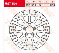 Discos de freno 292 mm Trw Harley-davidson Sportster Dyna softail touring Mst501