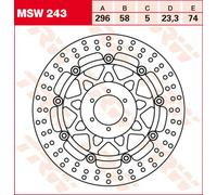 TRW Disco de freno con homologación ABE MSW243, FLOTANTE