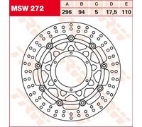 Discos de freno 296 mm Trw Honda Nsa 700/cbr 250-300/cb 300/cbf 1000-600 MSW272
