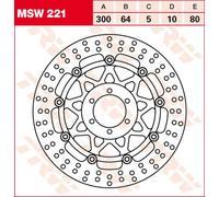 Discos de freno 300 mm Trw Yamaha Fzr/fzs/fz/tdm/trx/fj Aprilia Rst Moto-guzz...