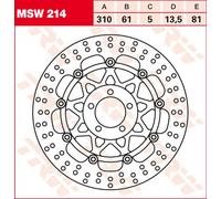 Discos de freno 310 mm Trw Kawasaki Zx-9 R/zr 1100/zrx 1100-1200/zzr 1100 MSW214