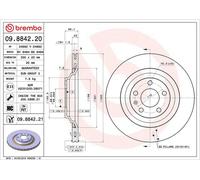 Disco de freno BREMBO 9884221 trasero, ventilado , altamente carbonizado, 1 Pieza