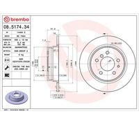 Discos de freno BMW 5 (E34) 518 i 08.5174.34