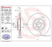 Disco de freno BREMBO 09C54221 delantero, ventilado , altamente carbonizado, 1 Pieza