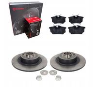 Discos de freno BREMBO + pastillas traseras MEGANE II SCENIC II 2003-