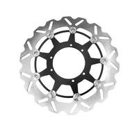 Discos de freno de motocicleta Disco de freno flotante delantero 320 mm compatible con Honda CR125, CR250, CRF250R, CRF450R, CRF250X, CRF250RX, CRF450RX, etc(Brake disc Black)