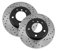 Discos de freno de perforación deportivos compatibles con Opel Zafira II A05 2005 2006 2007 2008 2009 2010 2011 2012 2013 2014-1620GTR - Traseros - Completo - Agujeros 5 - Diámetro 264x10