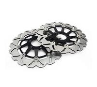 Discos de freno delanteros BIKINGBOY compatibles con Bandit GSF 1200 / S 96-05 RF900R 94-99 97 GSX FS Inazuma 98-02 00 GS1200 SS 01 02(Wavy Black)