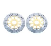 Discos de freno delanteros BIKINGBOY compatibles con Bandit GSF 1200 / S 96-05 RF900R 94-99 97 GSX FS Inazuma 98-02 00 GS1200 SS 01 02(Round Gold)