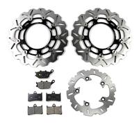 Discos de Freno Delanteros Traseros Discos Rotores y Pastillas para YZF R6 2005-2016 Accesorios para motos Negro 2006 2007 2008 2009 2010 2011 2012 2013 2014 2015