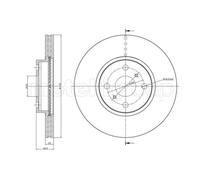 Discos De Freno Delanteros Ventilados Para Toyota Yaris _P9_ NLP13_ NSP13_