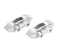 Discos de freno delanteros y traseros de metal para coche LOSI SUPER BAJA REY 1/6 RC, apariencia exquisita, estilo, ligero, tamaño pequeño (plata)