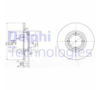 Discos de freno DELPHI BG2533 delantero, macizo, 2 Pieza